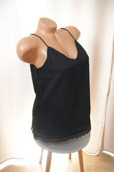 Čierny čipkovaná top, Vero Moda