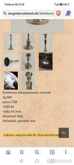 Strieborný svietnik