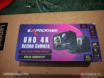 4k/60Fps akčná kamera Exprotrek/dual display