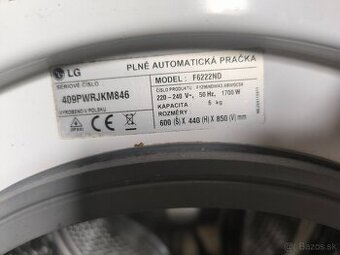 LG F6222ND Práčka SLIM