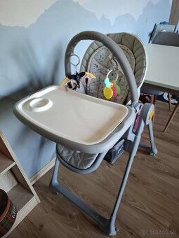 Jedálenská stolička Kinderkraft 2v1 LASTREE sivá AG0320