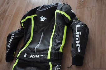 Kombineza dvojdielna kožena LIME - velkost 50 - krasny neon