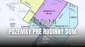 Stavebný pozemok 851 m2 ,Detva