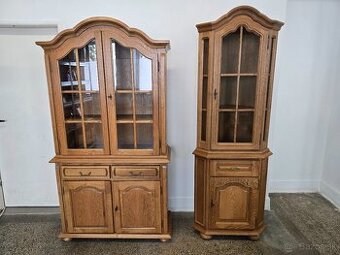 Štýlová vitrína + rohová vitrína set