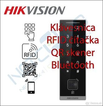 Hikvision klávesnica s čítačkou RFID, QR skenerom a Bluetoot