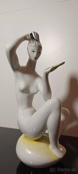 ZSOLNAY nádherná porcelánová zberateľská  soška