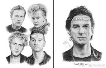 Depeche Mode - posterbook - unikátne kreslené portréty