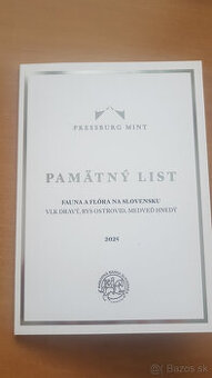 Pamätný list 3,33 € Fauna a flóra (súbor pamätných mincí)
