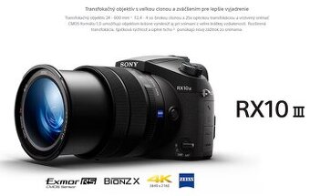 Sony RX10 III 24 – 600 mm F2,4 – 4