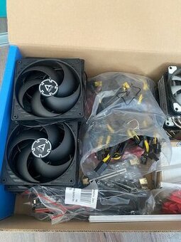 Mining PCIe Riser Napajacie kable Ventilatory 14x14