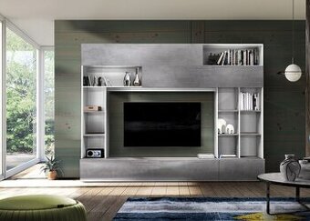 Obyvacia stena beton-biela