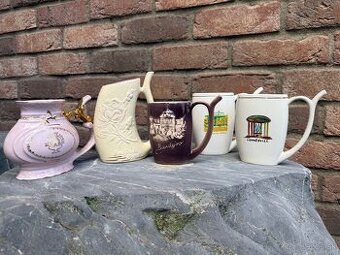 retro poháre, hrnčeky, taniere, kúpeľné poháre a iné