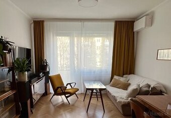 Retro konferenčný stolík so sklom – F. Jirák