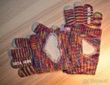 Dámske pletené farebné rukavice