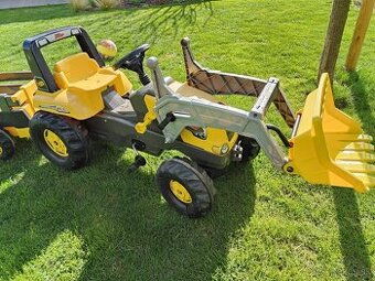 Šliapací traktor Rolly Junior s vlečkou a prednou lyžicou