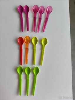 dizajnové a funkčné farebné lyžičky Tupperware 12ks