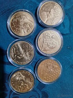 Predám sadu všetkým deväť 5-eurových mincí za 60 eur