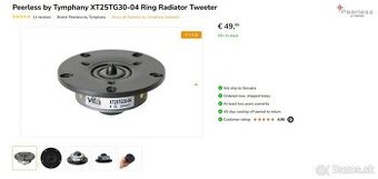 -- Predám výškové reproduktory  --