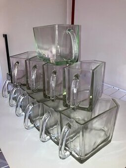 5 ks Sklenena doza, nadoba, zasobnik na pochutiny