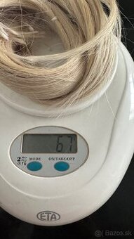 Original platinum blond ruské vlasy 55cm