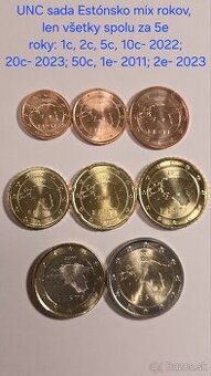 Set Estónsko UNC mix rokov