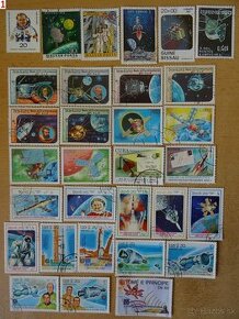 Nádherné poštové známky VESMÍR - 1