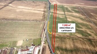 Blatné – 7.200 m2 ORNÁ PÔDA 1/1 s prístupom od cesty
