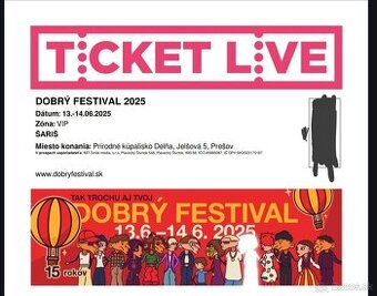 Predám/Vymením lístky na Dobrý Festival