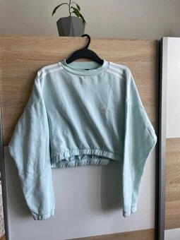 Dámska crop mikina Adidas Originals – veľkosť M, svetlomodrá