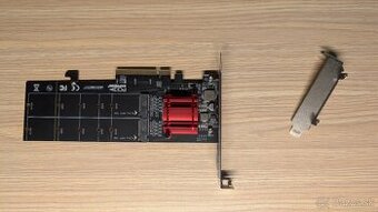 Dual NVMe PCIe radic podporujuci bifurkaciu