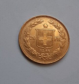 Zlata minca 20 frank 1895