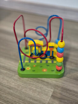 Drevený motorický labyrint - vláčik