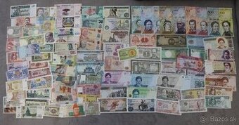 Unc bankovky mix svet 95 kusov/46 krajín