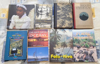 8 x staršie cestopisy  - aj Sven Hedin: Tibet (1944)