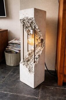 Industriálna betónová lampa – ručná výroba, originál