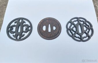 Japonské starožitné záštity mečov - Tsuba