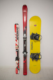 Predam lyze a snowboard