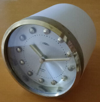 Budík Prim valec zlatý