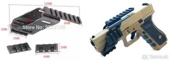 Airsoft taktická lišta RIS na kolimator svietidlo na zbraň
