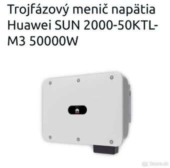 predam menic Huawei 50kw on grid