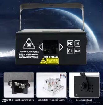 RGB projekcný Laser 1000 mW DJ WORLD