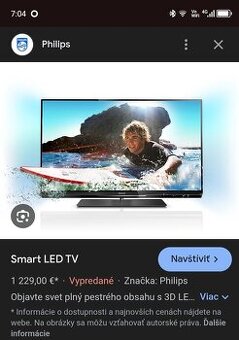 Ako nový 3D 4k televizor pôvodná cena 999E
