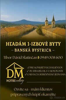 Záujem o 1-izbový byt v Banskéj Bystrica