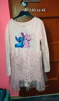 Nové tylové šaty s dlhým rukávom veľ.140