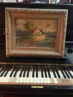 set/ 2ks, starozitny obraz,  cena za kus 15 eur, 37 x 42 cm