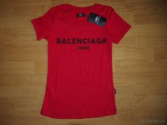 Balenciaga dámske červené tričko