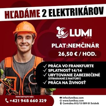 HĽADÁME 3 ELEKTRIKÁROV