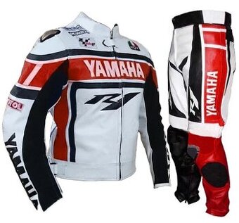 Moto Kožená Kombinéza Yamaha Red