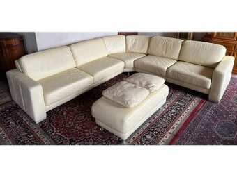 Luxusní moderní rohová kožená sedací souprava,3221