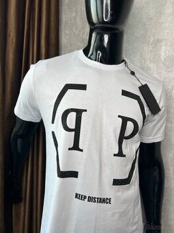 Philipp Plein Keep Distance tričko biele